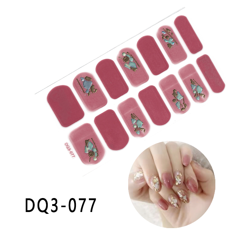 Set 14 miếng dán trang trí móng tay nhãn dán 3d dq3_74-88