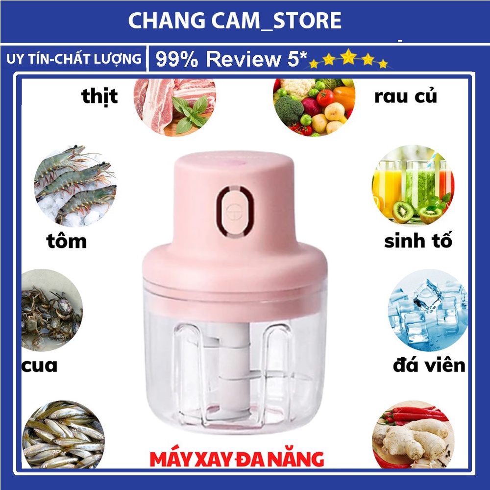 Máy xay đa năng cầm tay mini cao cấp, xay tỏi ớt, sạc pin, nhỏ gọn,dễ dàng vệ sinh