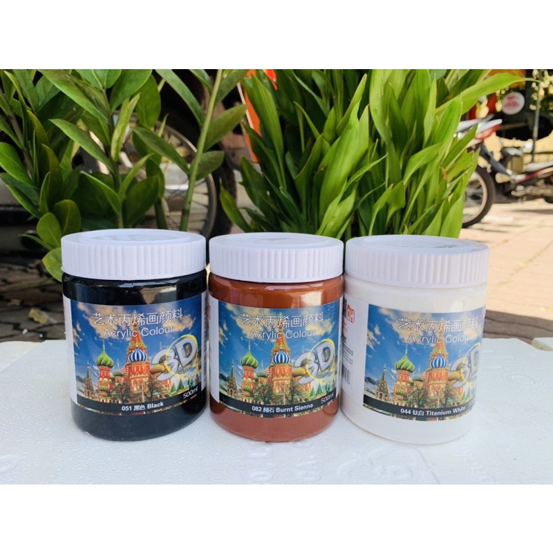 [HOT SALE] Sơn acrylic nghệ thuật 3D 500ml Ngoài trời