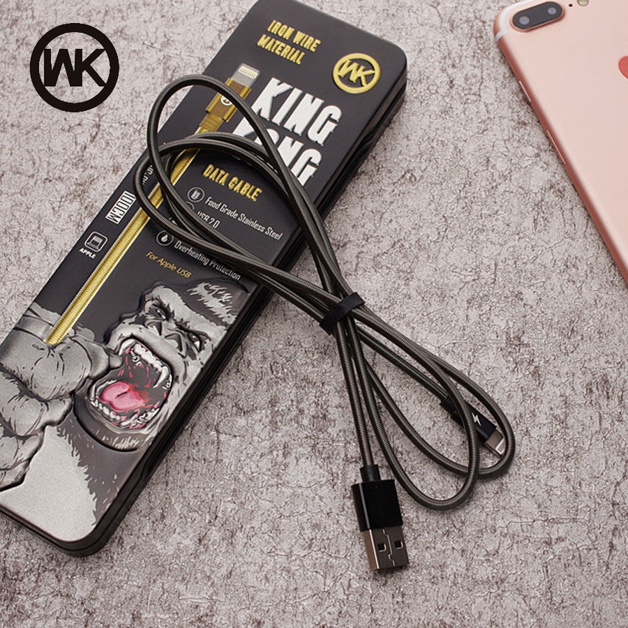 Dây sạc Wk design chống rối - đứt gãy - rò rỉ điện cho iphone , samsung , oppo , huawei , vivo , xiaomi
