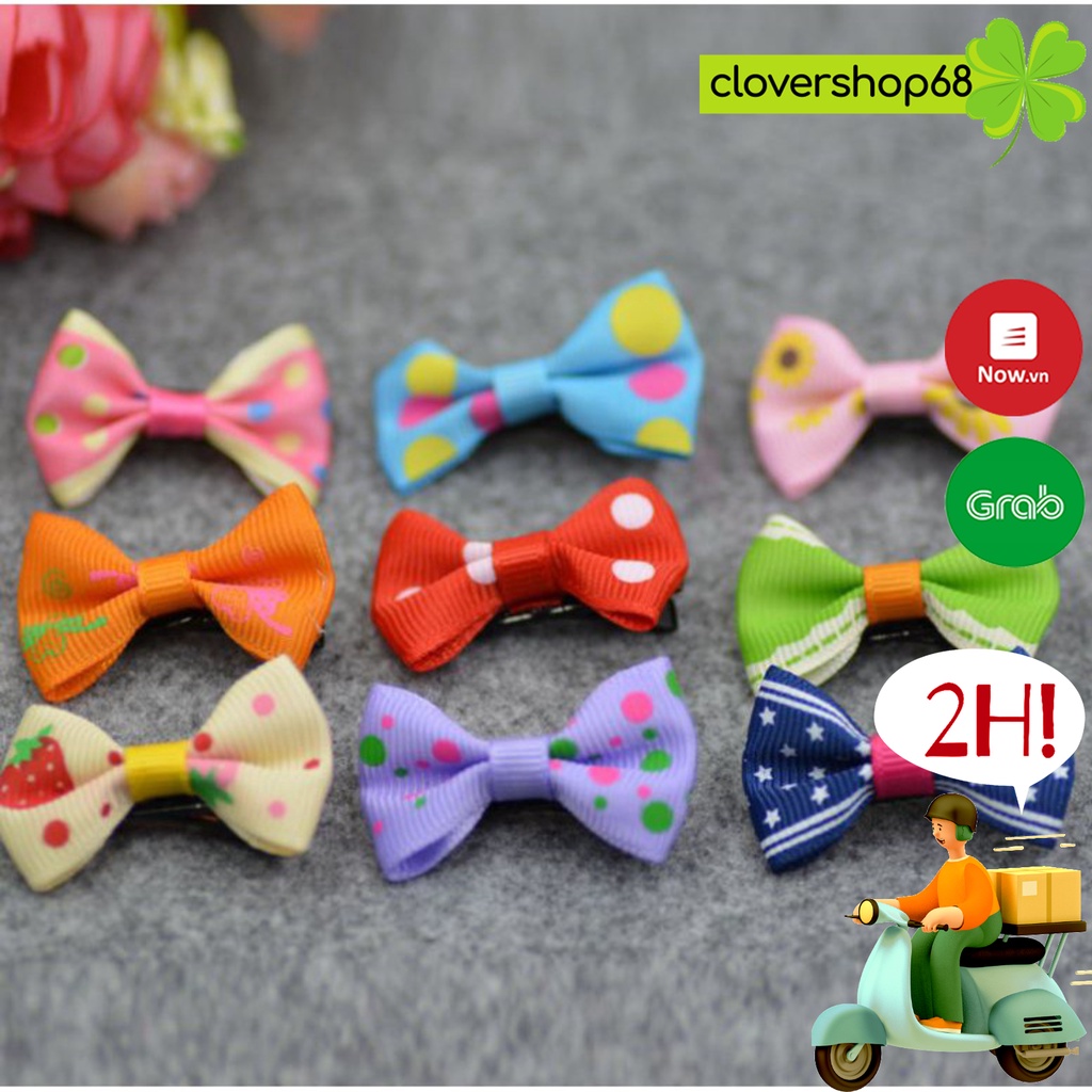 kẹp tóc nơ vải cho bé  Clovershop68