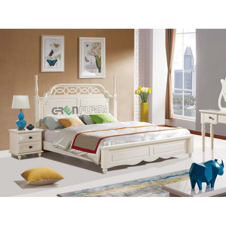 Bộ giường tủ gỗ nhập khẩu cao cấp GreenFurni SHIMA-01