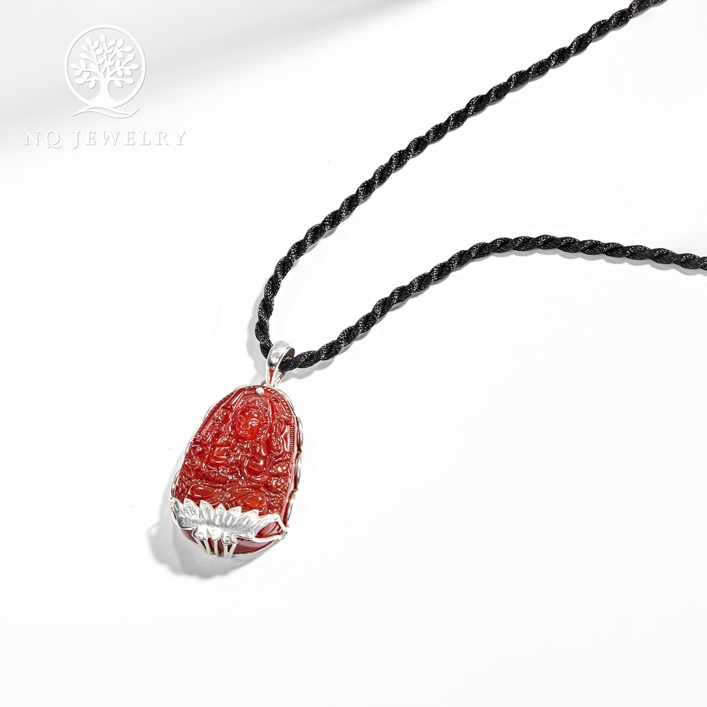 Dây chuyền phật bản mệnh bọc bạc đỏ - NQ Jewelry
