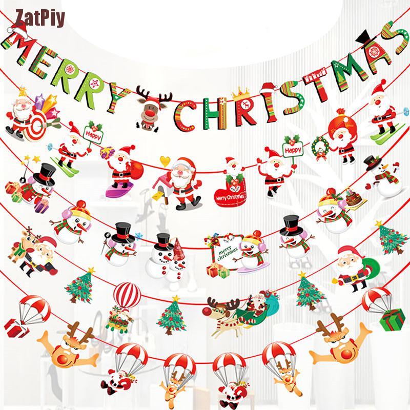 Banner Trang Trí Giáng Sinh Hình Người Tuyết / Ông Già Noel