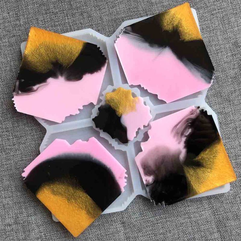 Sa Khuôn Silicone Làm Đế Lót Ly Bằng Resin Dày Dặn DIY