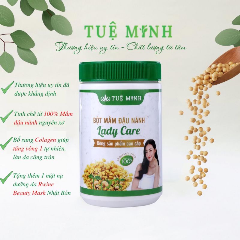 [SIÊU SALE] 1 Hộp =0.5 kg Mầm đậu nành nguyên xơ Tuệ Minh Thơm ngon Date Mới nhất 2019