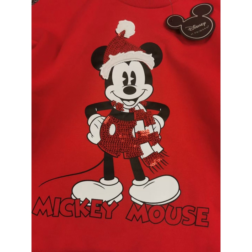 Áo nỉ Primark đỏ hình Mickey SIZE LỚN