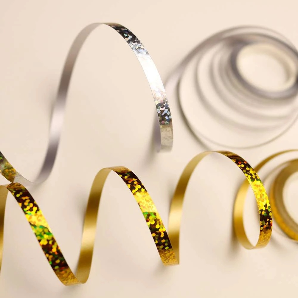 Cuộn Dây Ruy Băng 10m Màu Vàng Hồng Dùng Trang Trí Tiệc Cưới / Sinh Nhật / Tiệc Giáng Sinh