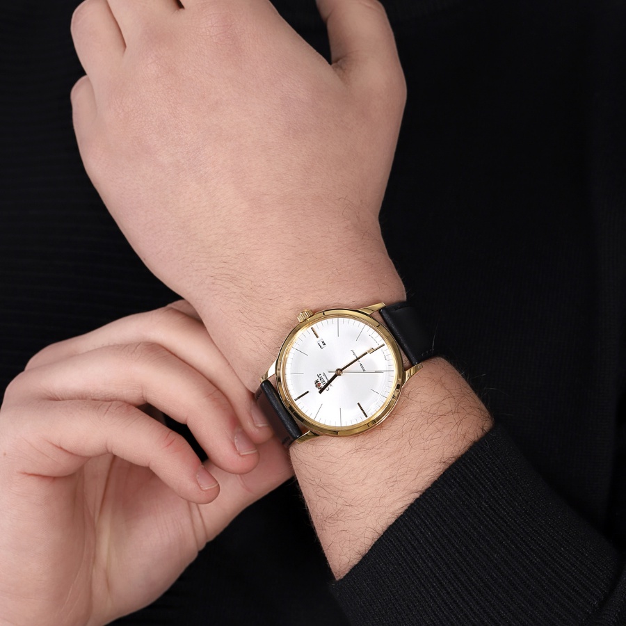 Đồng hồ cơ nam Orient Watch FAC0000BW0 mặt kính cứng chống va đập, chống nước 3 ATM, dây da đeo tay cao cấp chính hãng