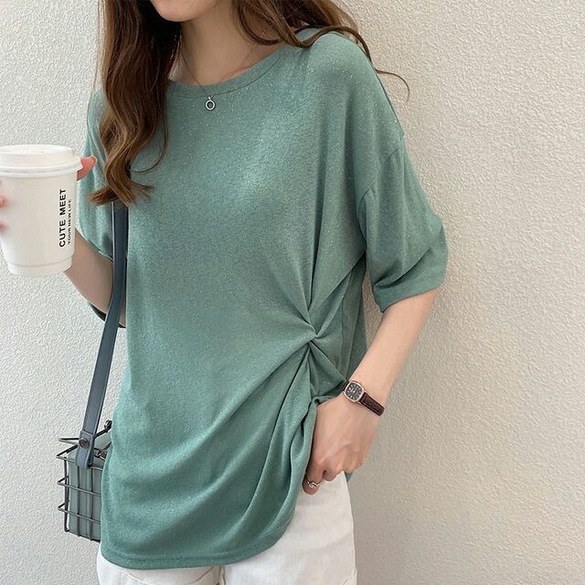 Áo kiểu, áo nữ, áo uzzlang, áo xoắn eo, áo kim tuyến, áo nhũ, áo hot trend, áo tay lỡ, áo kim tuyến đen, áo xanh ngọc