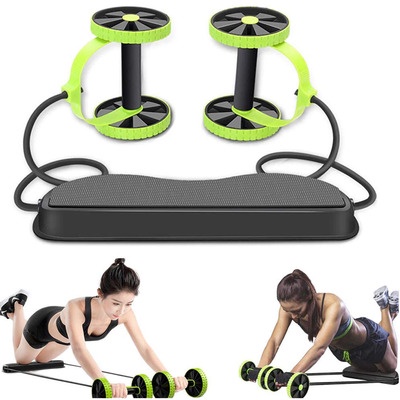 Con lăn tập bụng có dây kéo hỗ trợ tập cơ tay/ cơ ngực/ cơ bụng/ cơ đùi