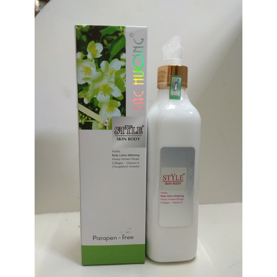 Kem body siêu trắng giữ ẩm làm mịn da body lotion SẮC HƯƠNG STYLE (250ml)