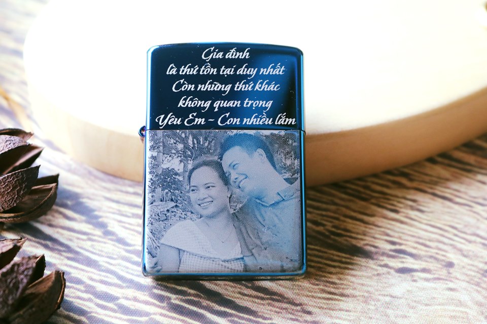 Vỏ Bật Lửa Zippo Khắc Laze Tên Hình Theo Yêu Cầu