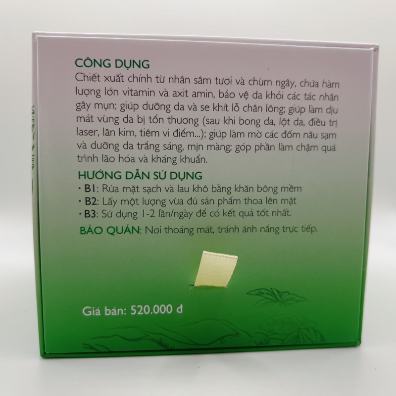 Kem cao sâm nhung yody white Phương Anh phục hồi da sau tái tạo