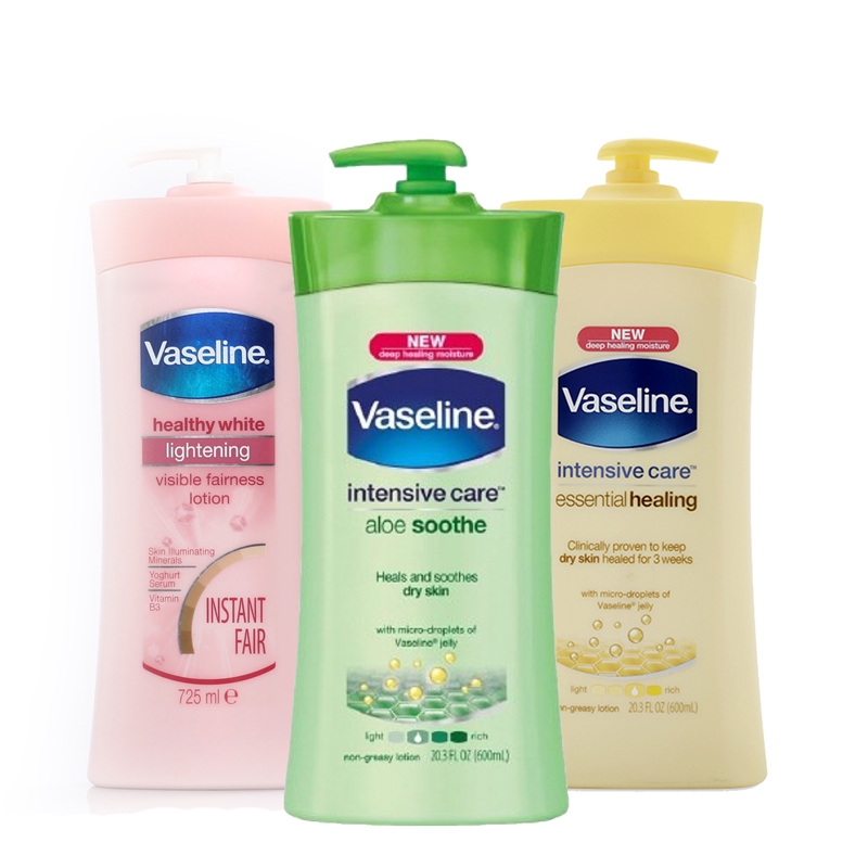 Sữa Dưỡng Thể VASELINE Heathy White Cân Bằng Độ Ẩm - Mịn & Sáng Da 725ml