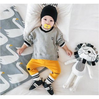 Set đồ bé trai 2 món kiểu Hàn Quốc ( Size 3/6/9/12 tháng)