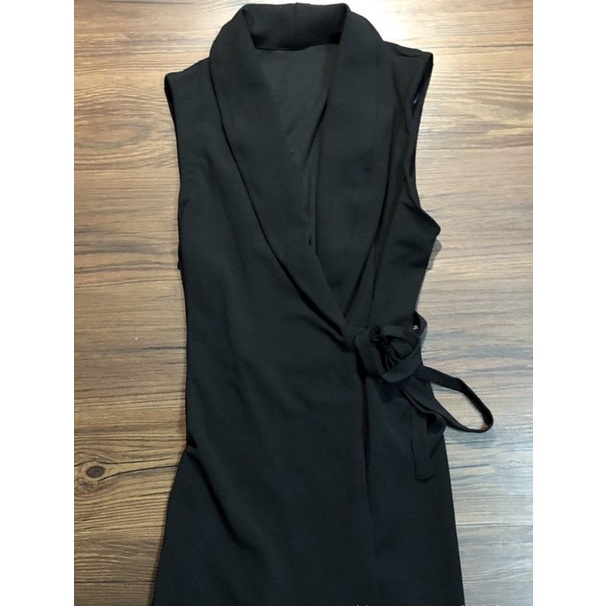 Áo gile dáng dài vạt chéo ZR