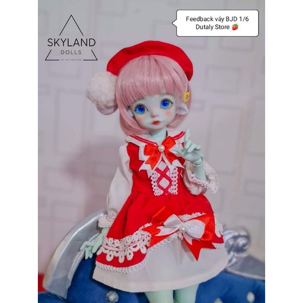 BJD 03 - trang phục váy xinh, đáng yêu dành cho búp bê bjd 1/6 và 1/4