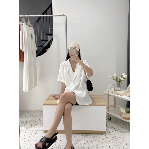 A1-Áo blazer dáng rộng