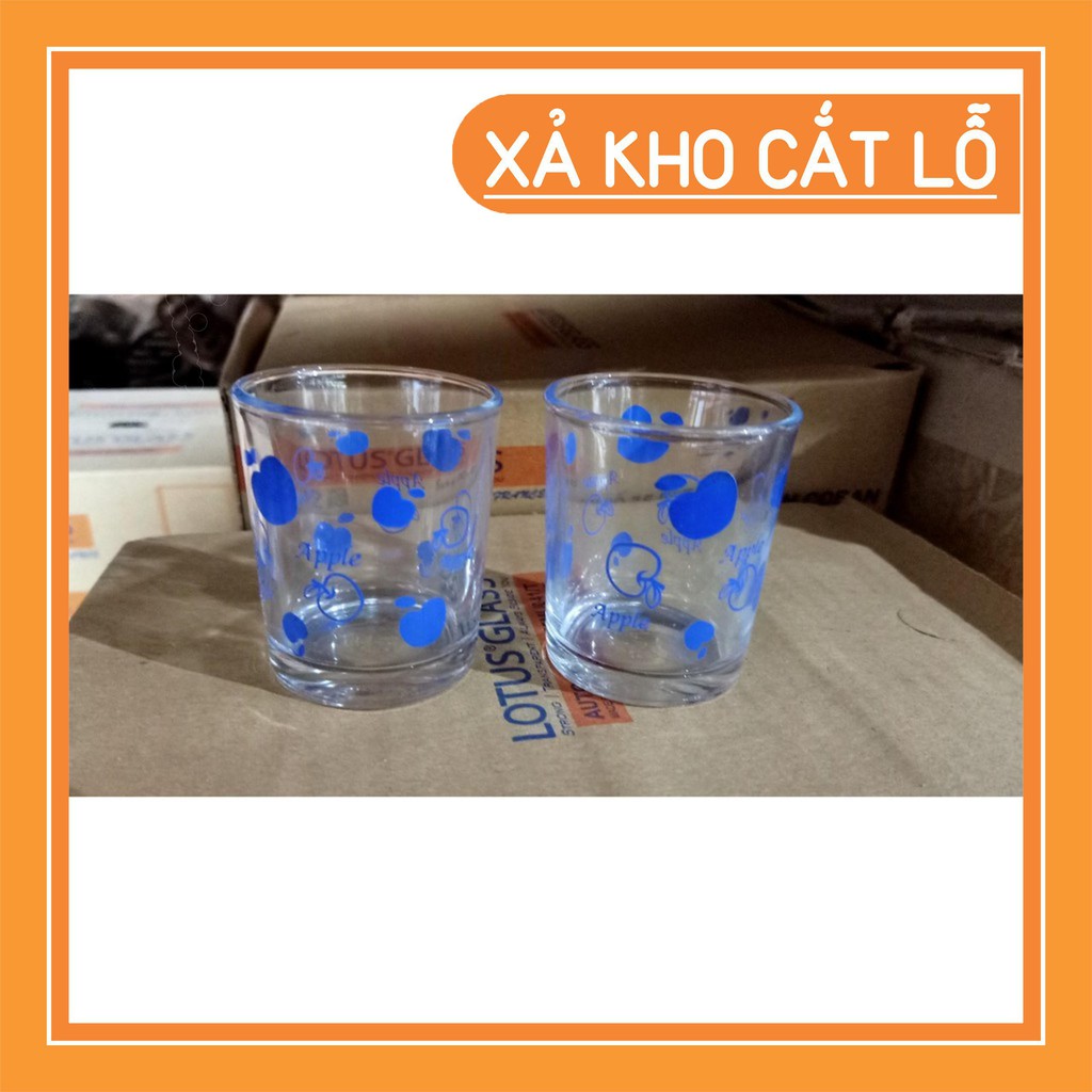 (thanh lý kho giá sỉ) {shop yêu thích} bộ 12 cốc thủy tinh uống trà xanh có hoa