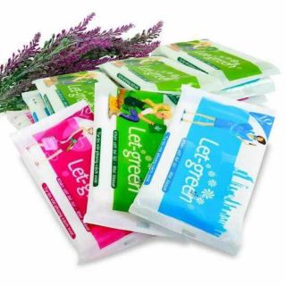 Khăn ướt bỏ túi let green bịch 10 tờ hàng sample