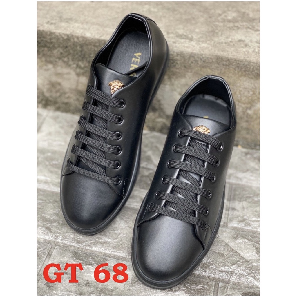 Giày Thể Thao Nam, giày sneakers nam Màu đen da cao cấp