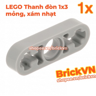 [1 Cái] LEGO Technic Thanh Đòn Mỏng 1x3 Với Lỗ Trục, Xám Nhạt ID 4211566 6632