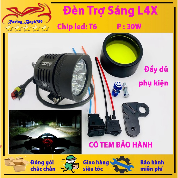 ĐÈN TRỢ SÁNG L4X  CREE CAO CẤP MẪU MỚI (XEM VIDEO)
