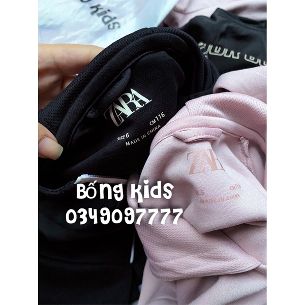 Áo Hoodie Vải Ép Bé Gái Thể Thao ZR