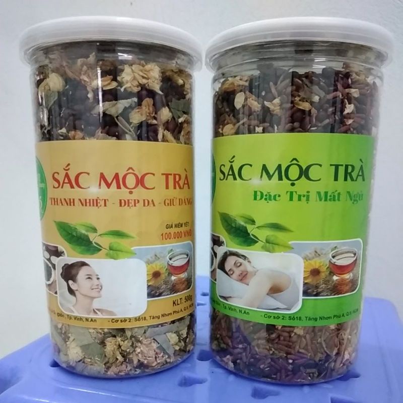 SẮC MỘC TRÀ - thức uống hỗ trợ ngủ ngon; đẹp dáng; lợi sữa, thanh lọc cơ thể hộp 500gr