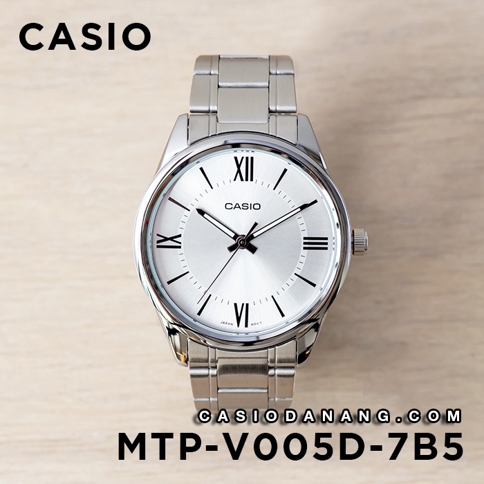Đồng hồ nam dây kim loại Casio chính hãng Anh Khuê MTP-V005D-7B5UDF (40mm)