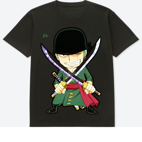 Áp phông onepiece nhân vật zoro chibi siêu ngầu kèm quà tặng