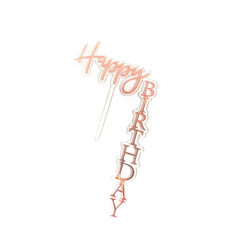 Phụ kiện trang trí bánh kem hình chữ Happy Birthday xinh xắn