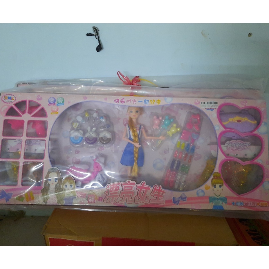 bup bê Barbie, đồ chơi cho bé gái, bộ đồ chơi búp bê baby elsa, công chúa natasha hộp bếp nấu ăn gia đình