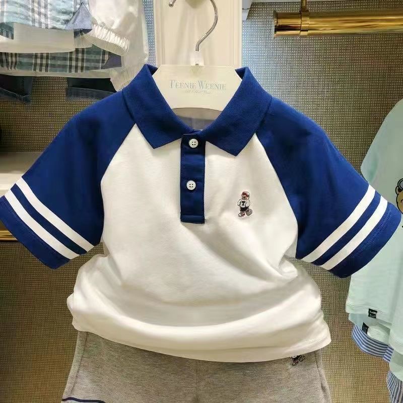 Bộ Trang Phục Hai Mảnh Áo Sơ Mi Cotton Tay Ngắn Phong Cách Nhật Hàn Thời Trang Mùa Hè Cho Bé Trai 2022