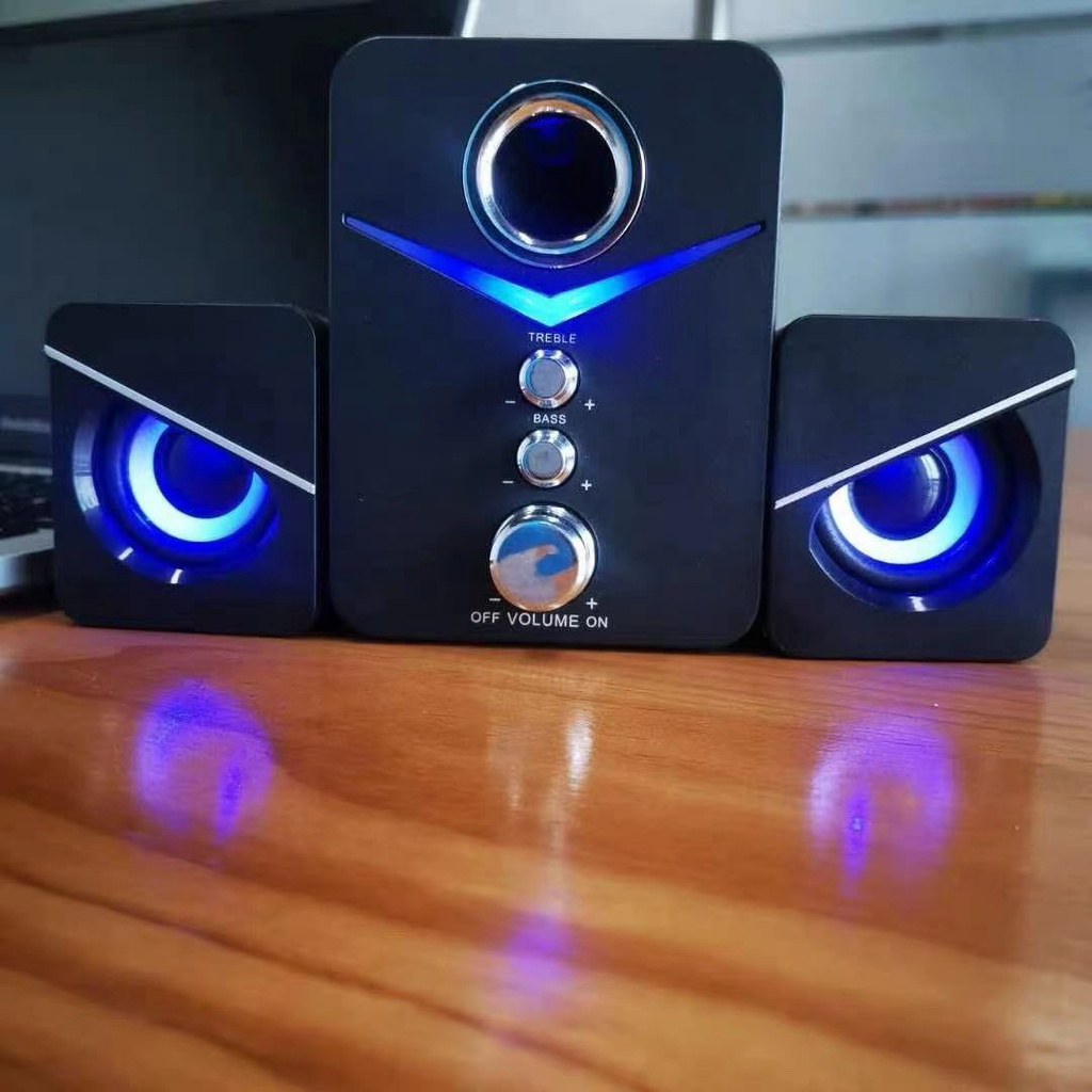 Loa Bluetooth, Loa Máy Tính Để Bàn D221 SUPER BASS Cực Đã, Có Đèn LEDn, Các Dòng Cho Laptop, Pc, Điện Thoại Đỉnh Cao