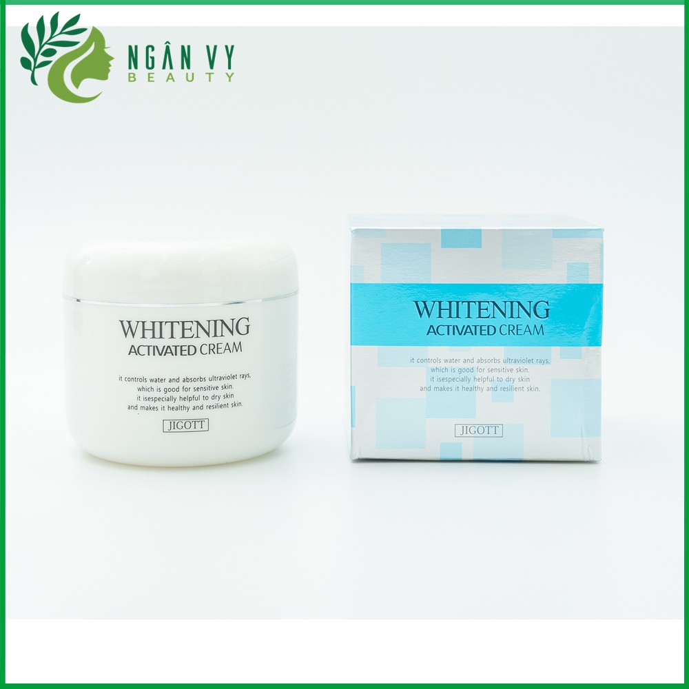 Kem Ủ Kích Dưỡng Trắng Da Jigott Whitening Activated Cream 100ml – Hàng Chính Hãng