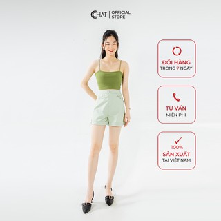 Quần sooc kaki cài cúc CCHAT