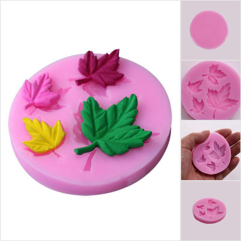 Khuôn Silicone Tạo Hình Lá Phong Trang Trí Bánh