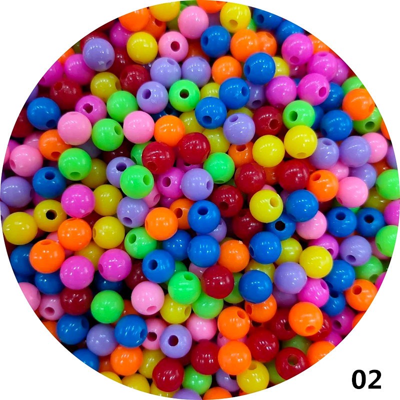Bộ Hạt Nhựa Nhiều Màu Sắc Kích Thước 6Mm/8mm/10mm Dùng Làm Đồ Trang Sức Thủ Công
