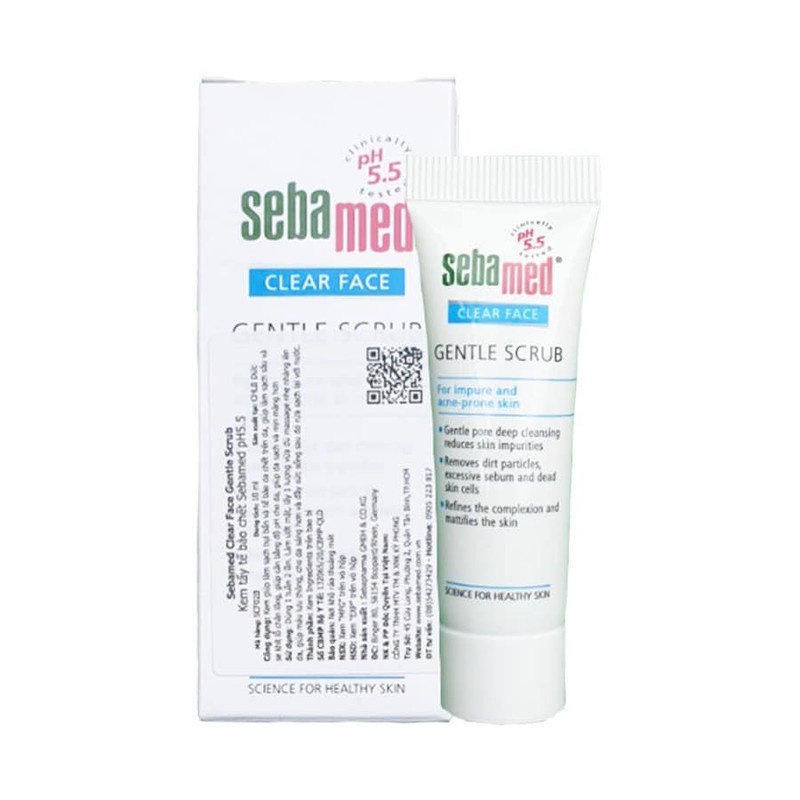 SIZE MINI 10ML - TẨY TẾ BÀO CHẾT SEBAMED PH5.5 CLEAR FACE GENTLE SCRUB 10ML CHÍNH HÃNG - 8692