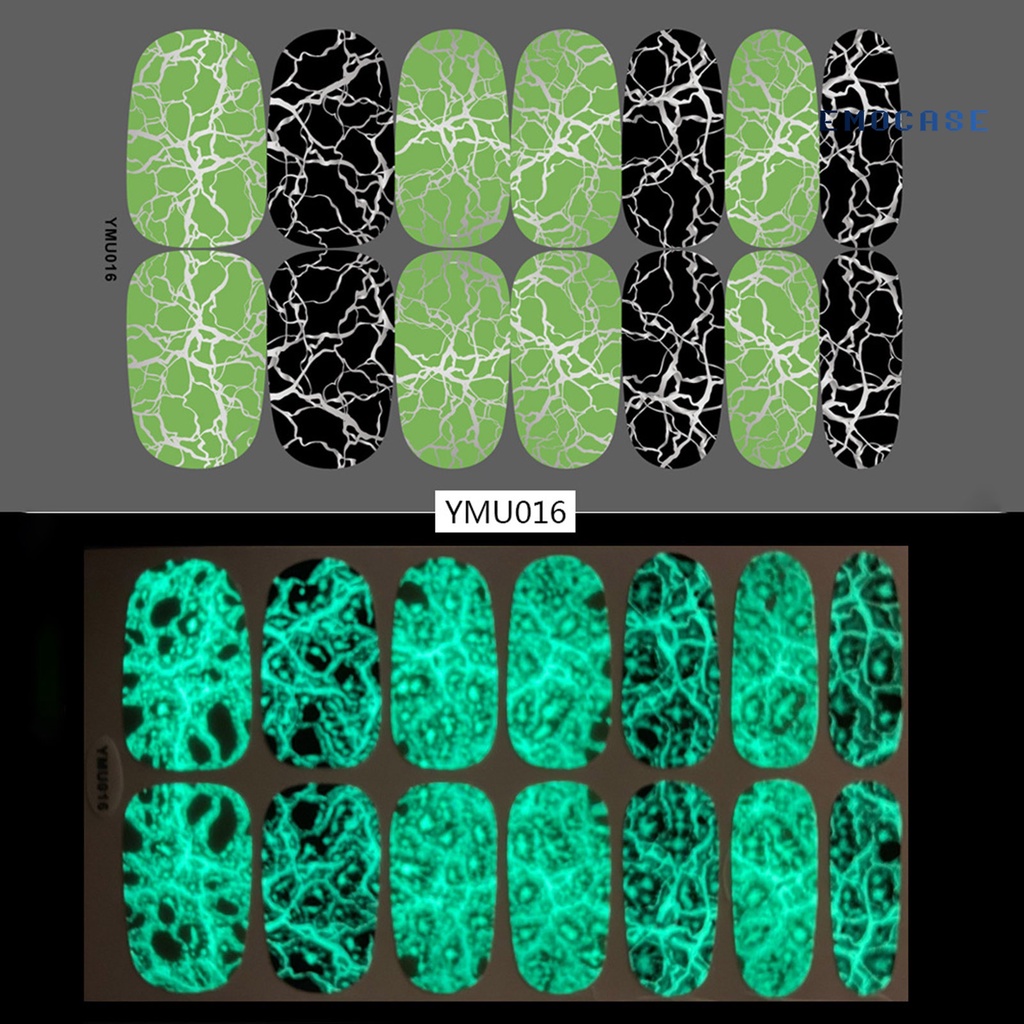 Miếng Dán Trang Trí Móng Tay Tự Dính Họa Tiết Đầu Lâu Lấp Lánh Thoáng Khí