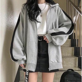 Áo khoác nỉ xám lue