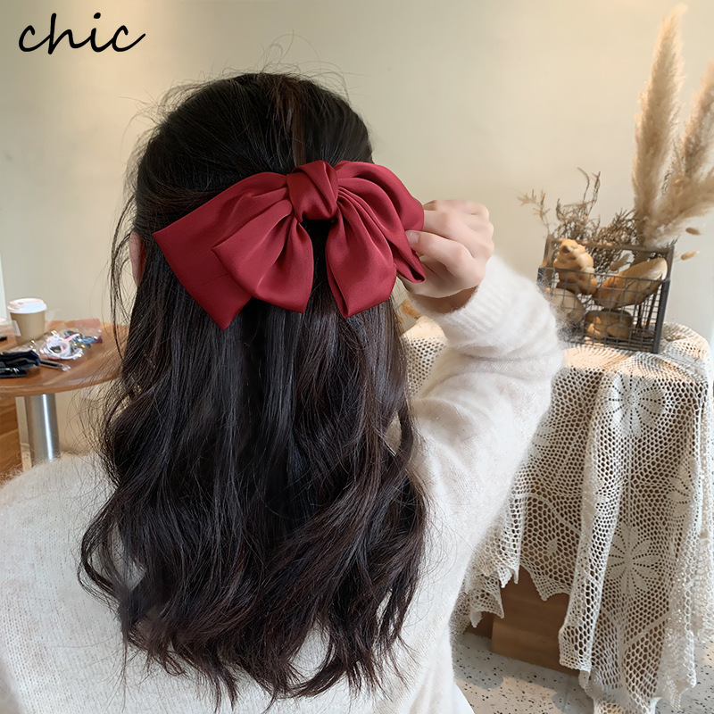 Kẹp Tóc Nơ Lớn Kiểu Hàn Quốc Cho Nữ
