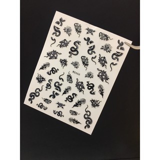 (Ảnh thật) Sticker nail hình rắn, sticker dán móng tay