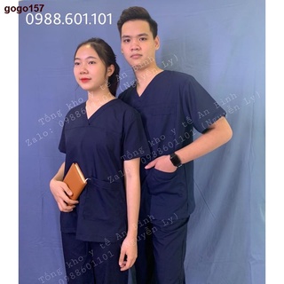 ♝gogo157Bộ Scrubs cổ tim phòng mổ, đồng phục Spa, phòng khám, Bác Sĩ, quần áo phòng mổ, đồng phục phẫu thuật VẢI CAO CẤ