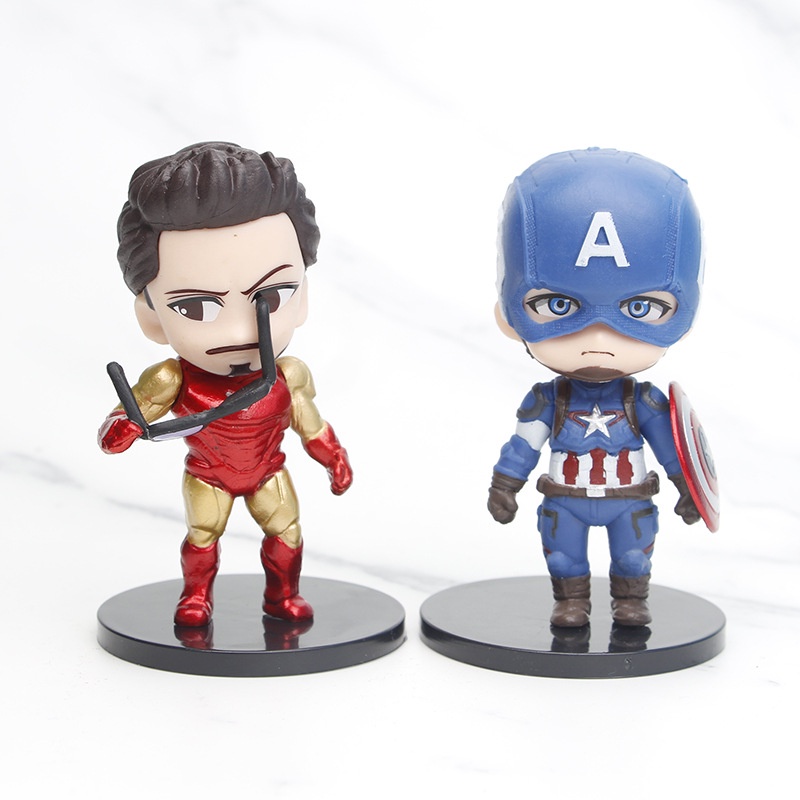 Lẻ 6 mô hình nhân vật Avenger Marvel - Biệt đội siêu anh hùng size 10cm - Mẫu 1