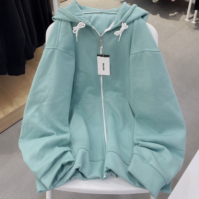 áo khoác nỉ trơn màu xanh unisex ảnh thật SSSTore [ Sẵn) | BigBuy360 - bigbuy360.vn