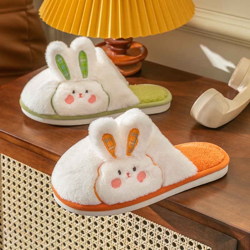 Dép Bông, Dép Lông Đi Trong Nhà Xinh Xắn Hình Thỏ Bông Warm&Cute A149