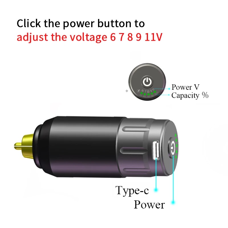 Máy Xăm Hình Tên Lửa Mini RCA Không Dây Chất Lượng Cao